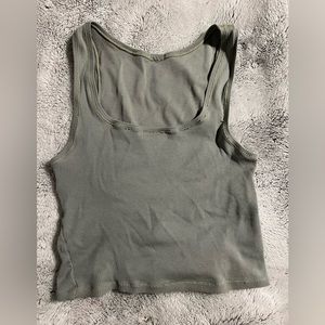 Skims Light Green Ribbed Tank